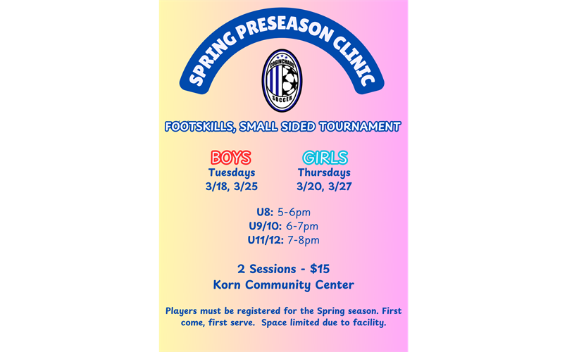 Spring Pre Season Clinic! 